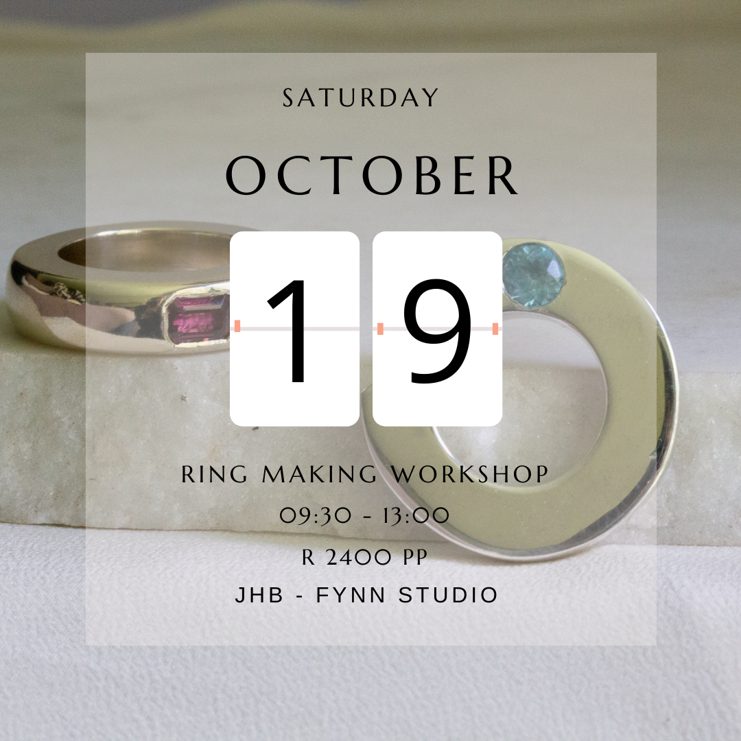 Ring Making Workshop | JHB : Saturday 19 October 2024 - 9:30am - 12:30pm at Fynn Studio, Parktown North