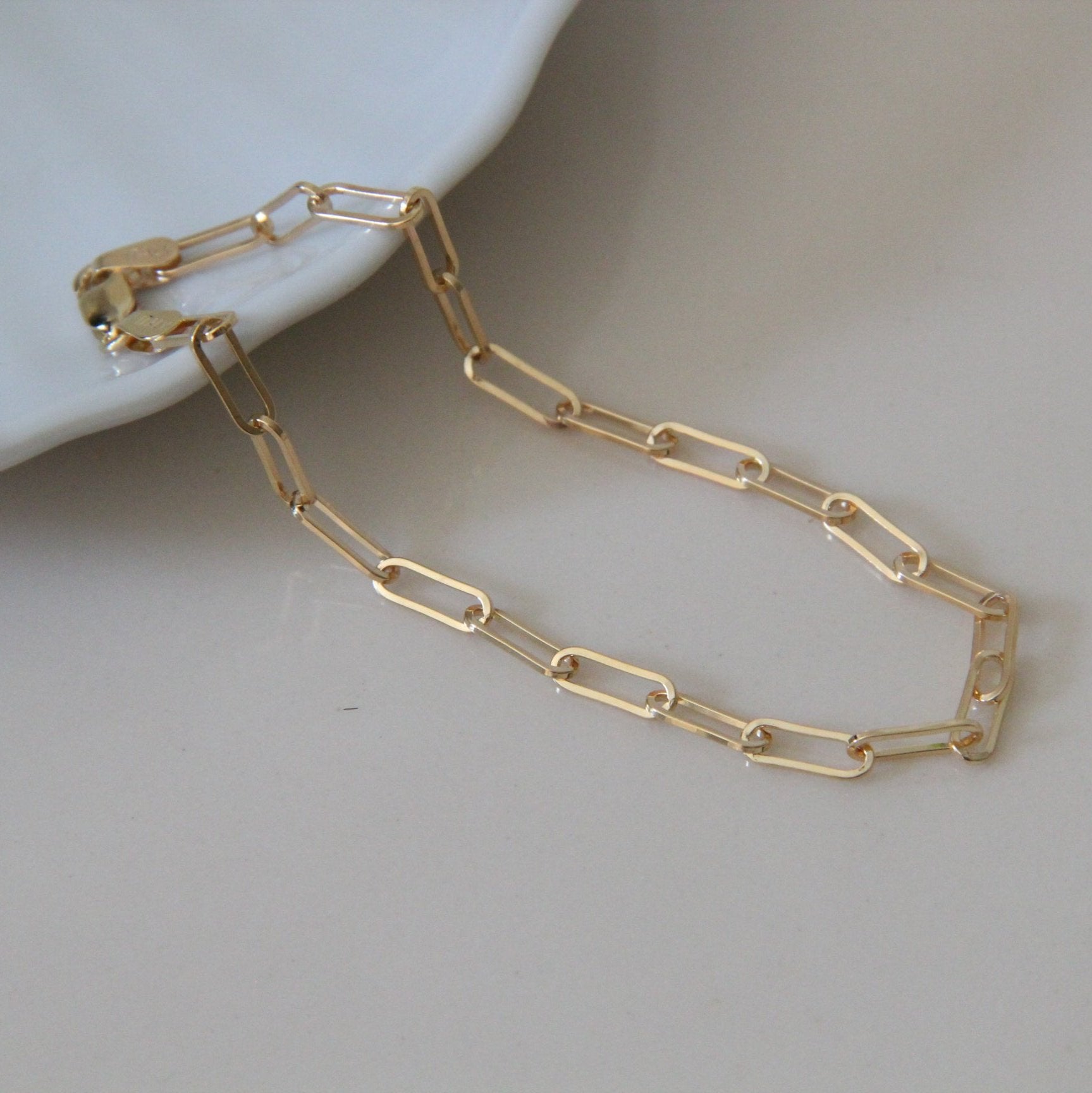 Paperclip chain bracelet