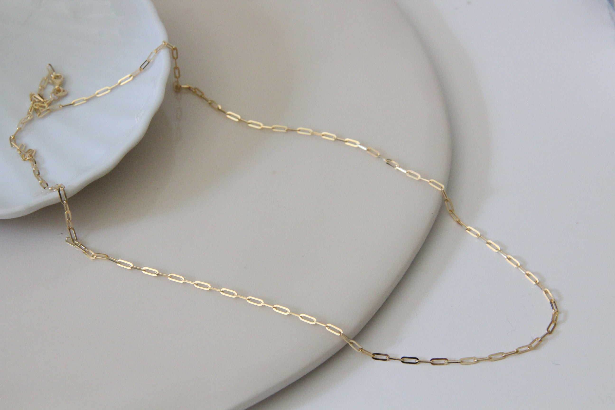 Thin Paperclip Chain Necklace – Henriette Botha