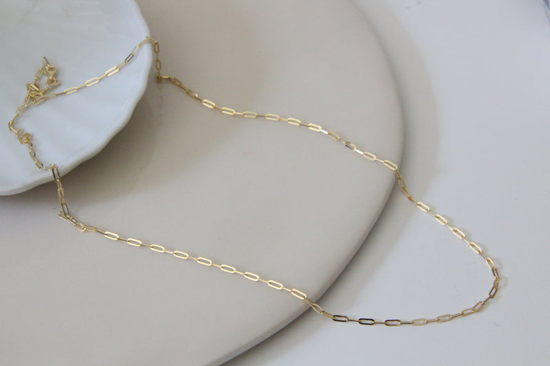 Thin Paperclip chain necklace – Henriette Botha