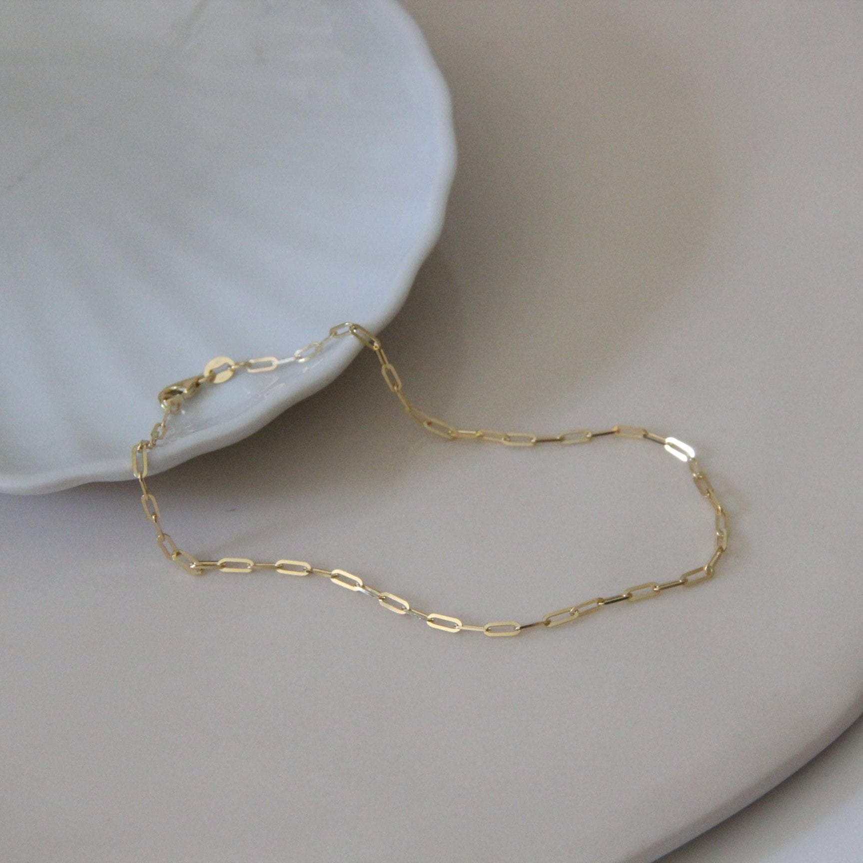 Thin Paperclip chain bracelet